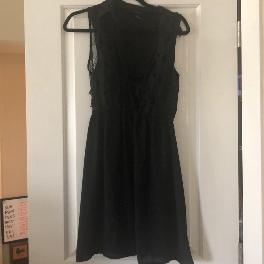 Black mini dress